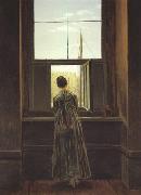 Caspar David Friedrich Woman at a Window (mk22) oil painting on canvas